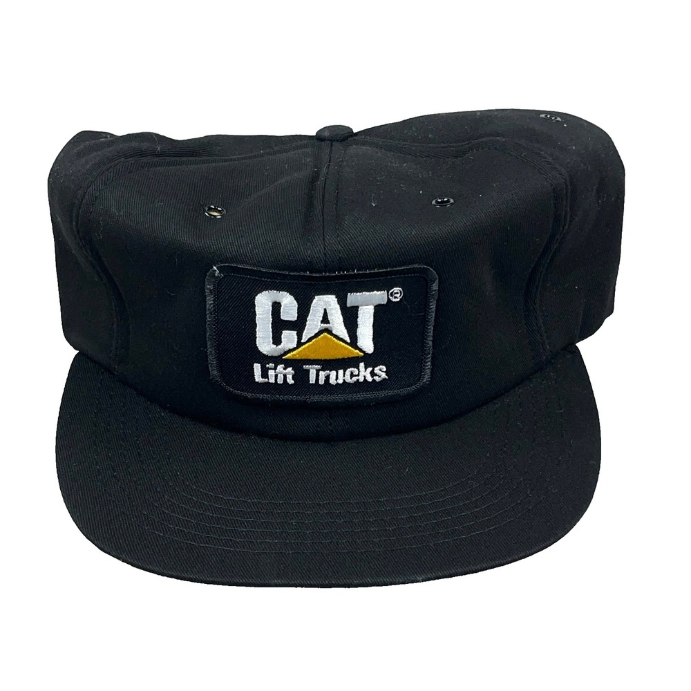 Vintage Caterpillar Trucker Hat SnapBack CAT Lift Trucks Patch 90s Made USA AX19